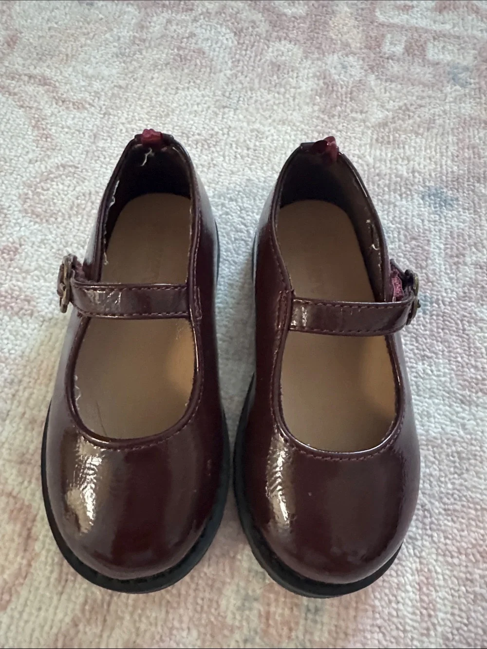 Old Navy Burgundy Patent Mary Jane Shoes for Kids